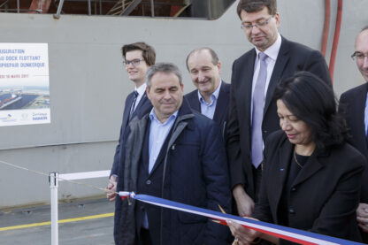 INAUGURATION DU NOUVEAU DOCK FLOTTANT DE DAMEN SHIPREPAIR DUNKERQUE